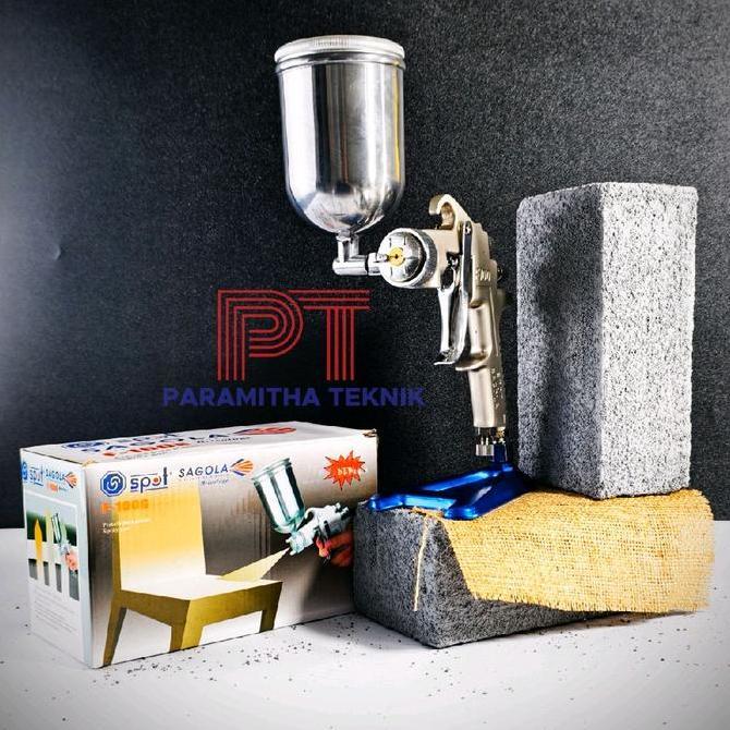 SPOT Sagola Spraygun F100G Tabung Atas Tekanan Tinggi 400 ml Alat Semprotan Cat High Pressure 43-55 