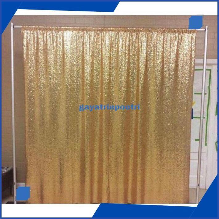 gayatriepoetri Backdrop Kain Lame Pesta Dekorasi Gold Silver Original