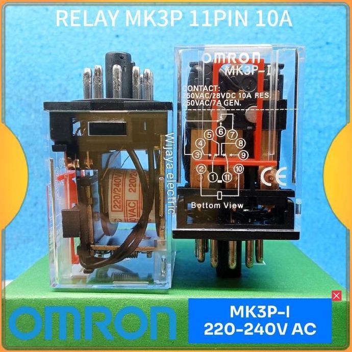 relay Omron mk3/mk3p/mk3p-i 220vac 11kaki 10a PREMIUM