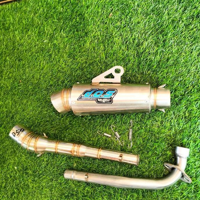 SIAP PASANG  KNALPOT DOS KRS BUAT MOTOR BEBEK LEHER STANDAR SAMPING. JUPITER. VEGA .SUPRA .SMASH DLL
