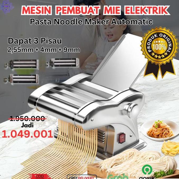 Mesin Mie Elektrik/Kulit Pangsit/Ampia/Kue Bawang/Pasta Maker Multifungsi WHY