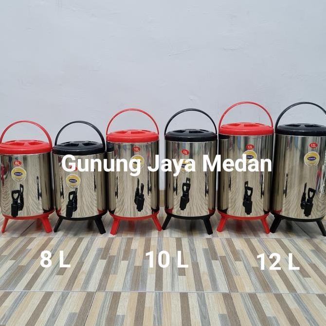 Milk Tea Bucket Tempat Kopi Teh Panas Stainless Higenis Tahan Panas