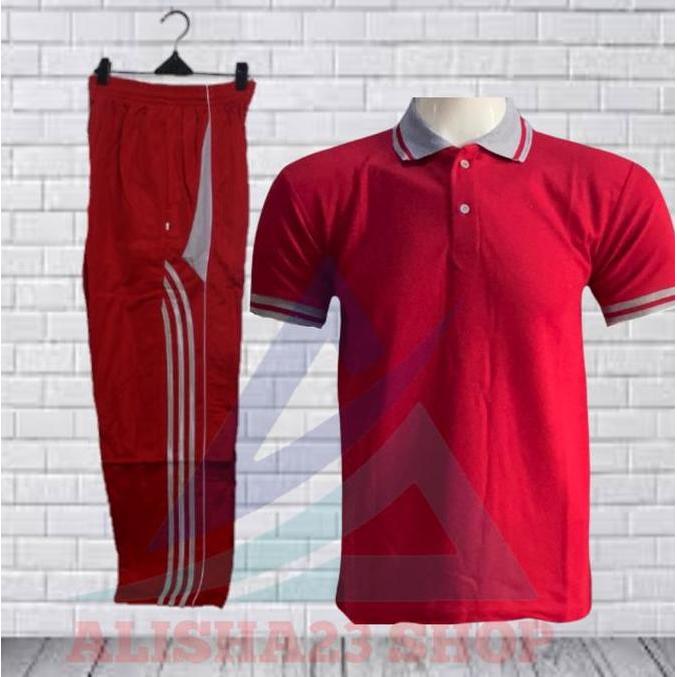 NEW SETELAN TRAINING OLAHRAGA PRIA SETELAN KAOS KERAH LENGAN PENDEK TERBARU STELAN TRENING OLAHRAGA 