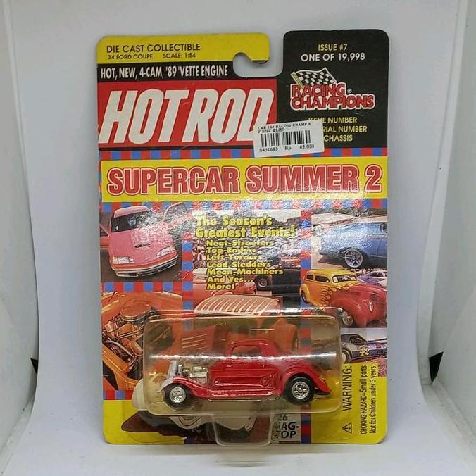 RACING CHAMPIONS 1934 '34 FORD COUPE HOT ROD MAGAZINE DIECAST 1/64 (S)