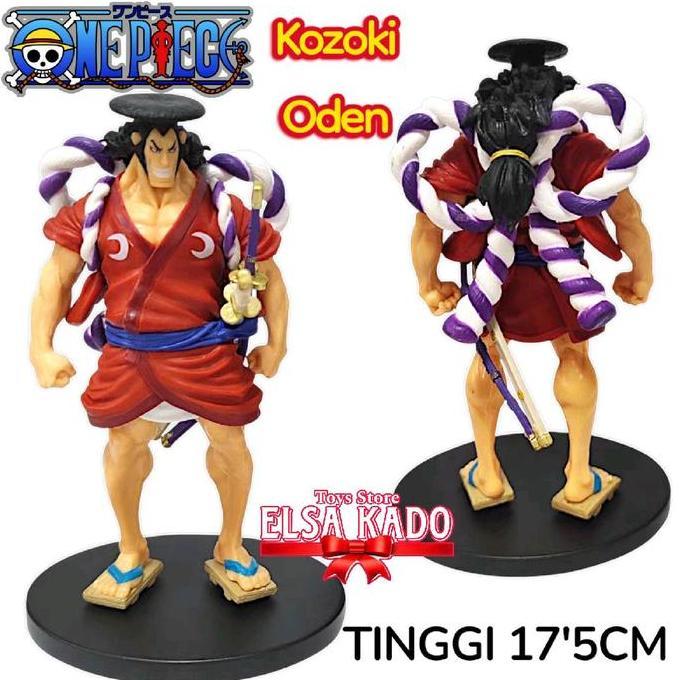 Action Figure One Piece Kozuki Oden Wanokuni Standing Tinggi 17cm Pvc