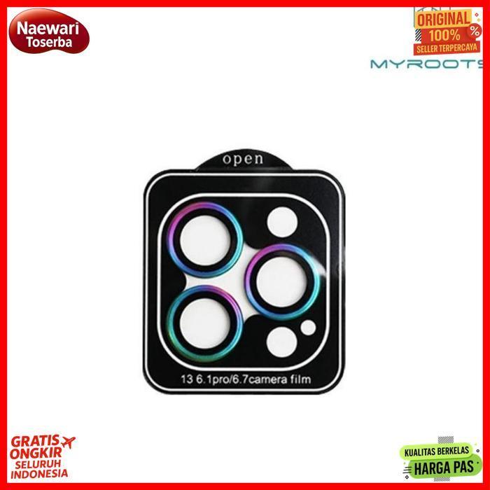 Myroots Ring Lensa Camera Rainbow Protector Iphone 11 12 13 14 15 Pro Max Mini Plus Tempered Glass P