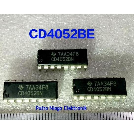 Baru (1) ic CD4052BE Dip 16 pin CD4052 / TC4052 / HEF4052 / HCF4052 putran1a