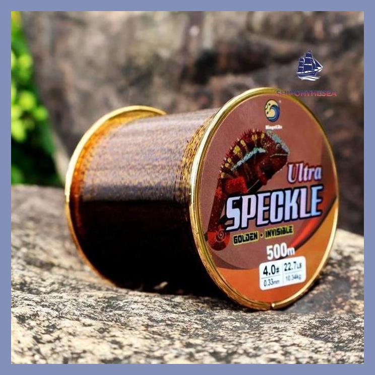 (PANCING) BINGOLIFE SENAR GOLDEN SPECKLE 500M NILON TAK TERLIHAT KUAT ANTI KERITING PACKING AMAN