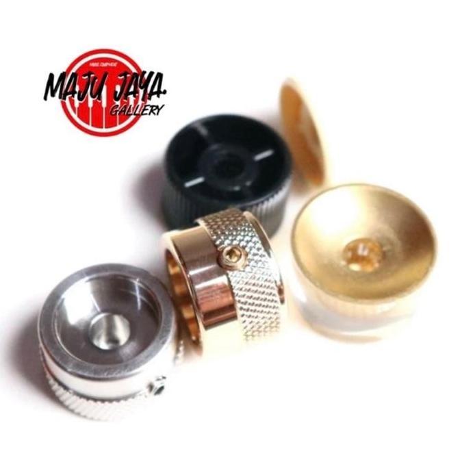 Knob Tutup Potensio Gitar Or Bass Elektrik Gretsch Stainless Steel