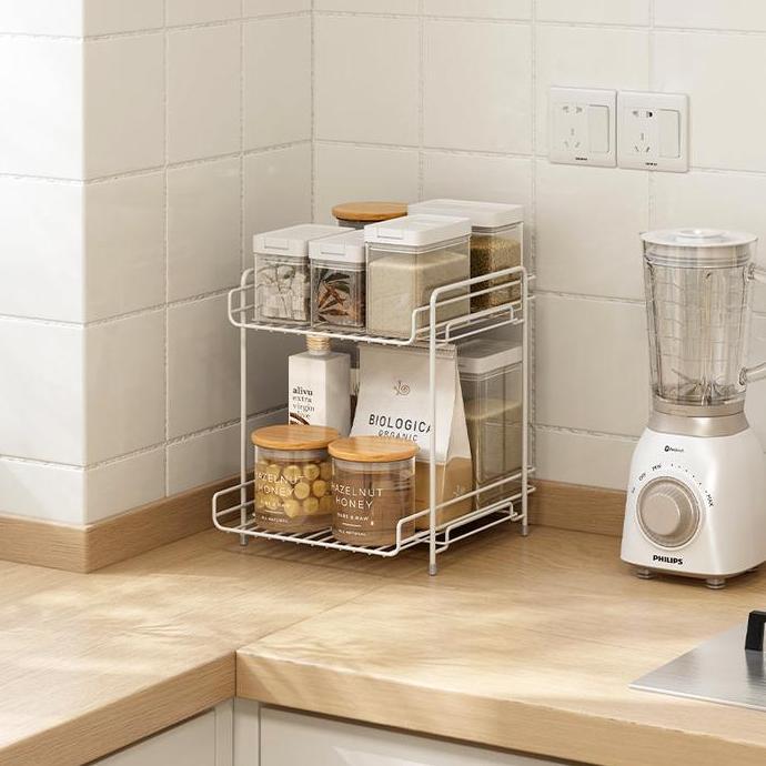 ZENRak Dapur Minimalis Rak Sisipan Kolong Meja Dapur Rak Storage Multifungsi / Rak Bumbu Nordic Styl