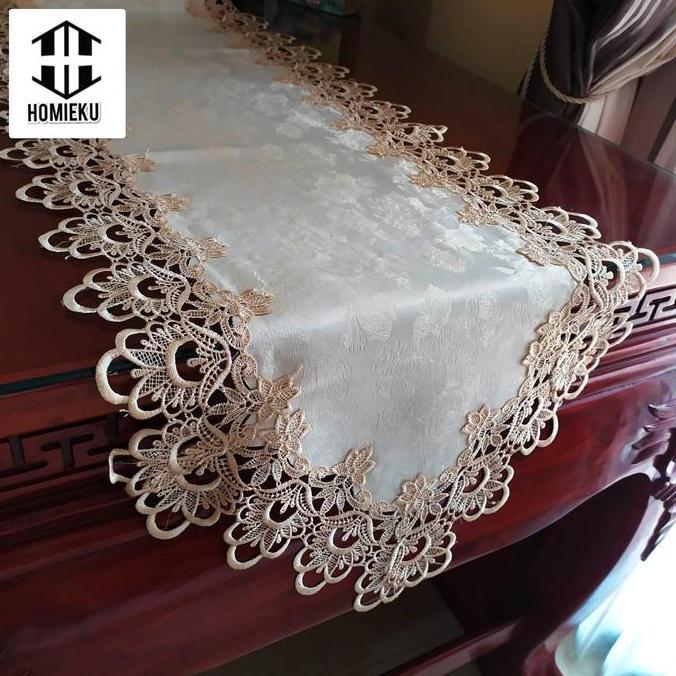 Table Runner panjang 350 cm 3,5 meter Taplak Meja Panjang Mewah