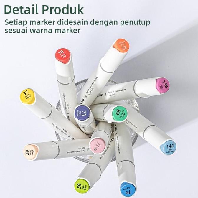 Nusign Sketch Marker / Spidol Sketsa Dual Tip Non Toxic Ns736
