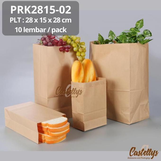 siap kirim] Kantong Roti Kertas PRK2815-02 Paper Toast Bag Tawar Manis Croissant