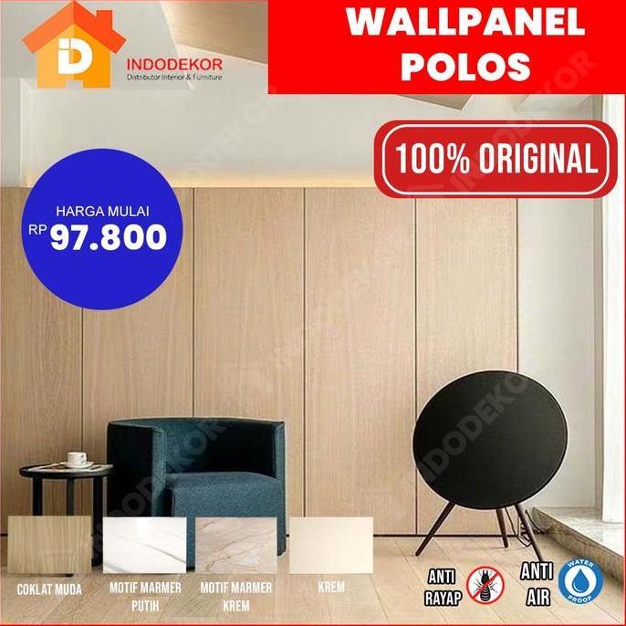 Wallpanel Polos WPC/ Wall Panel Polos PVC/ Wallboard Dinding 3.0 Meter x 40 Cm