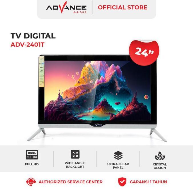 Terlaris Advance Adv 2430A / Adv2430 A Televisi 24 Inch Smart Tv Led Tv Android 12.0 Hd Voice Search
