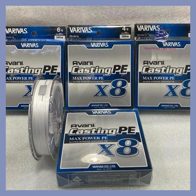 (PANCING) SENAR PE VARIVAS AVANI CASTING MAX POWER X8 300M WARNA PUTIH MADE IN JAPAN GOOD QUALITY