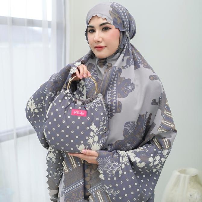 - Mukena Dewasa 2in1 Maxmara Luxury Silk Lasercut Mewah