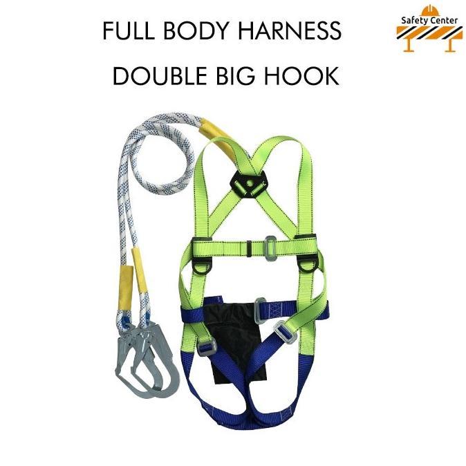 Full Body Harness Double Big Hook / Safety Body Harness Double Big Hook Lanyard