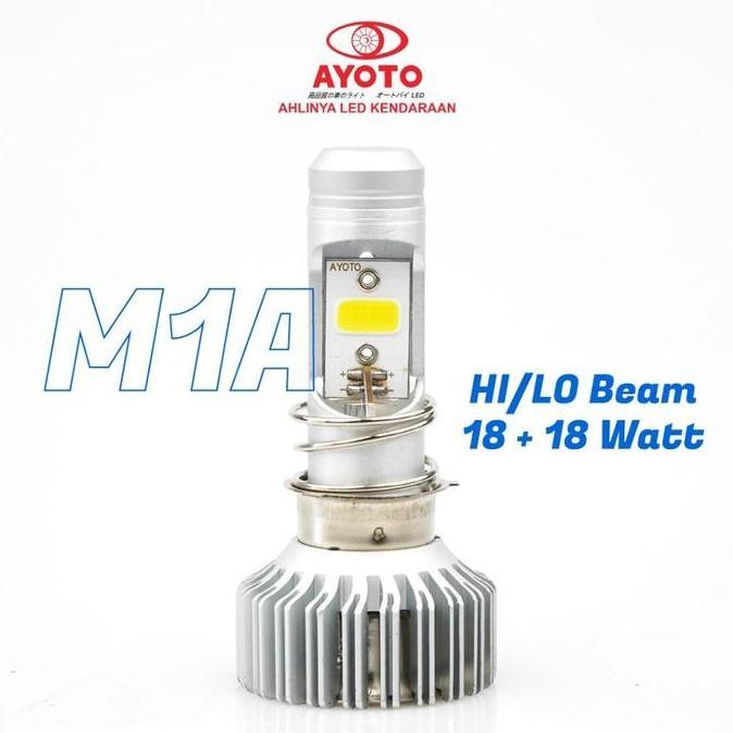 LAMPU MOTOR DEPAN LED AYOTO M1A & M1A PRO H6 AC DC MOTOR BEBEK/MATIC AC DC