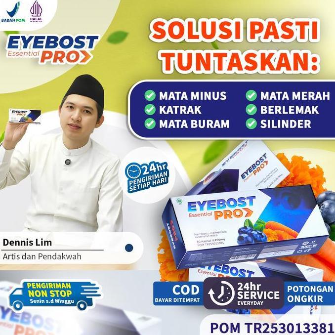 Eyebost PRO Kapsul 2 Box - Vitamin Mata dari Billberry, Beta Karoten, Vitamin A & Lutein untuk Mata 