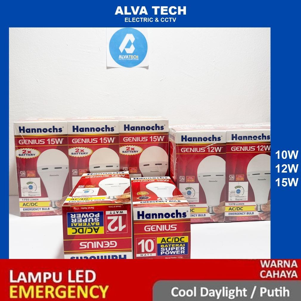 Lampu LED Emergency  Hannochs Genius 10W 12W 15W AC/DC Hannochs Genius Lampu emergency