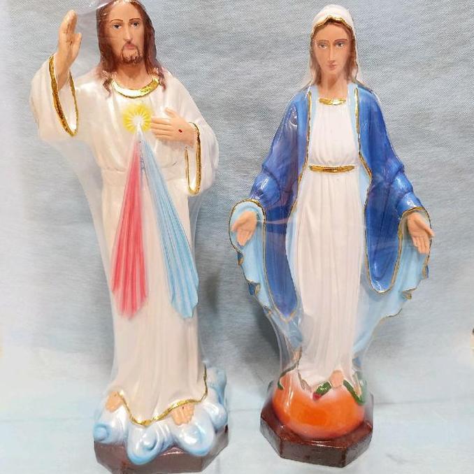 Patung Bunda Maria dan Patung Yesus katolik kristen 30-40cm