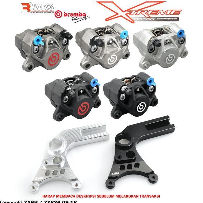 Promo Breket Kaliper WR3 Belakang With Brembo 2P1P ZX6R / ZX636 ZX 636 6R Diskon