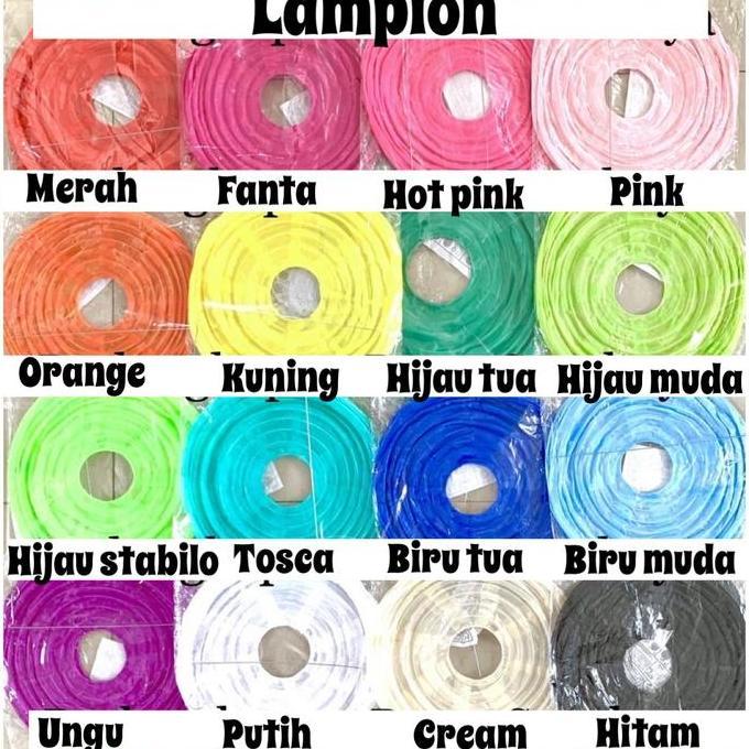 Produk Terbaik] Lampion Polos kain 20cm