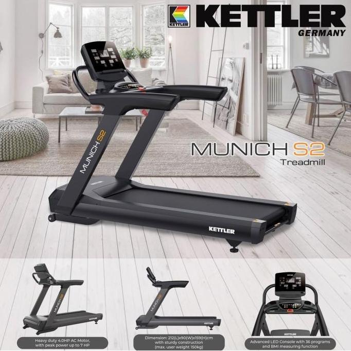 Promo KETTLER Treadmill LIite Commercial MUNICH S2-4HP-AC Diskon