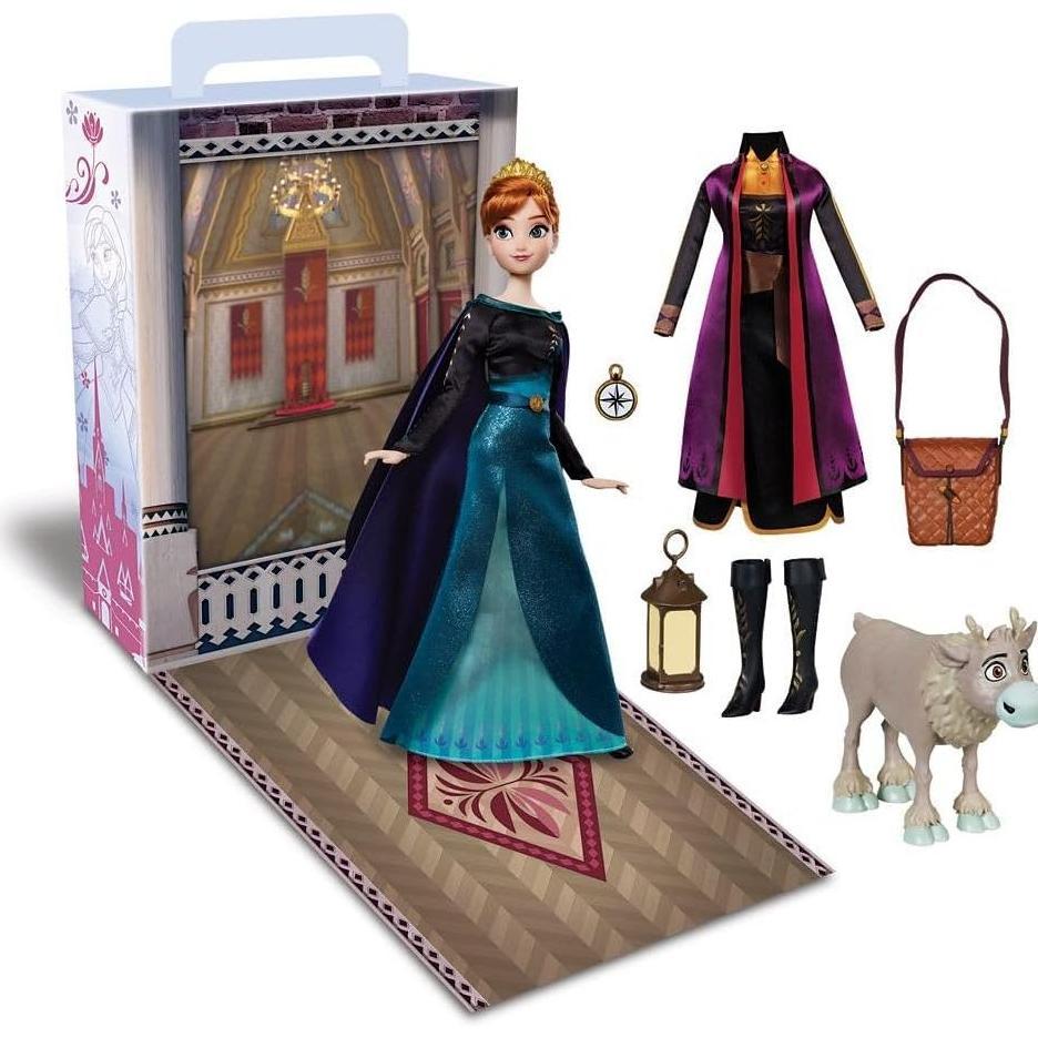Disney Store Girl's Princess Story Doll (Anna from Frozen) 11 Inches, Includes Coloring