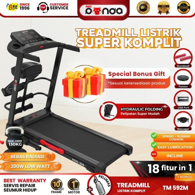 Motorized Treadmill Listrik Redpanda 592M - Kokoh Kuat Multifungsi - Multifunction