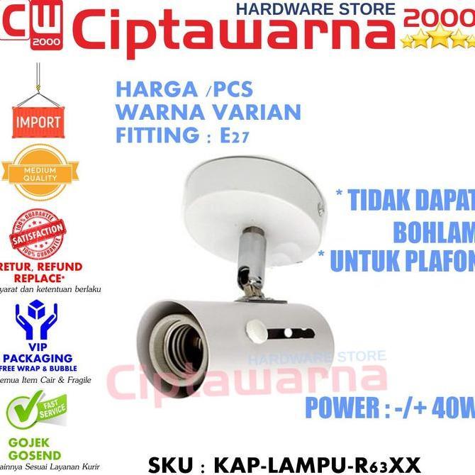 """] Kap Lampu PLAFON Fitting E27 Spot Light LED Sorot Bohlam Rumah Kantor