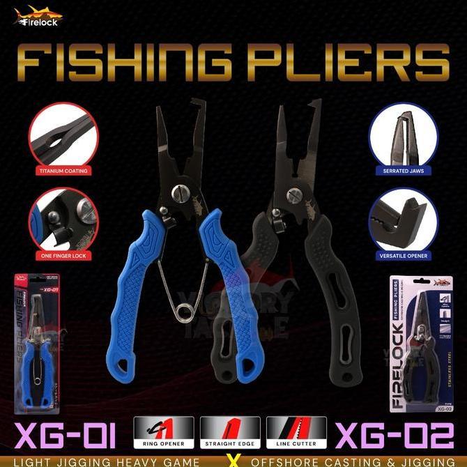 TANG PANCING FIRELOCK FISHING PLIERS HEAVY GAME OFFSHORE CASTING & JIGGING XG-01 XG-02