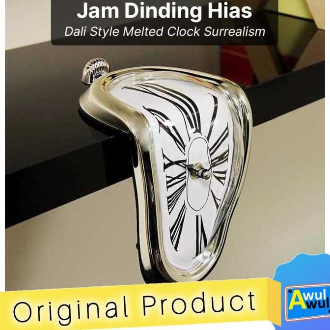 Jam Dinding Unik Jam Meja Model Leleh Salvador Dali Melted Clock Surrealis LUIS