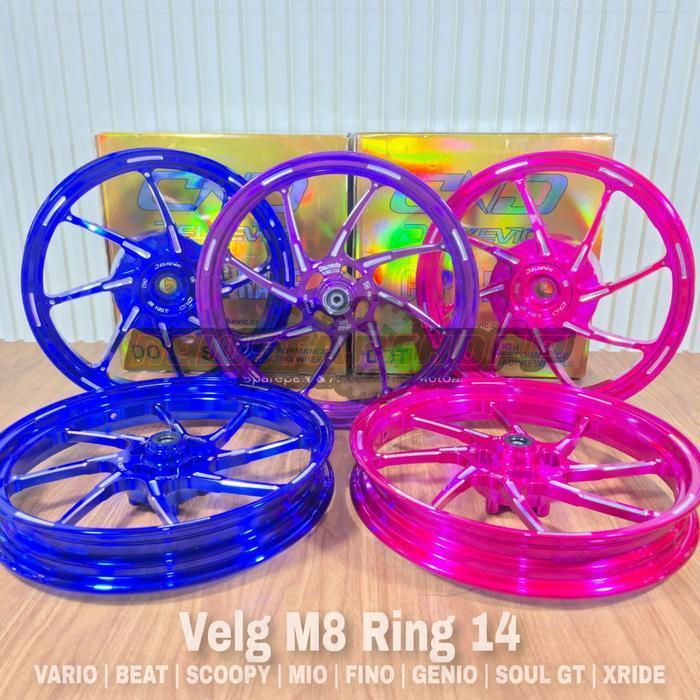 Velg Velek Pelek Racing Palang 8 Delkevic Dnd M8 M-8 185 215 Ring 14 Vario 110 125 150 Beat Karbu Fi