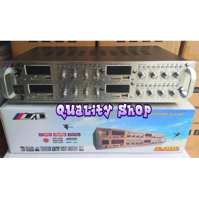 TERBARU Amplifier walet 4 player 8 channel plus timer dan bisa charger aki