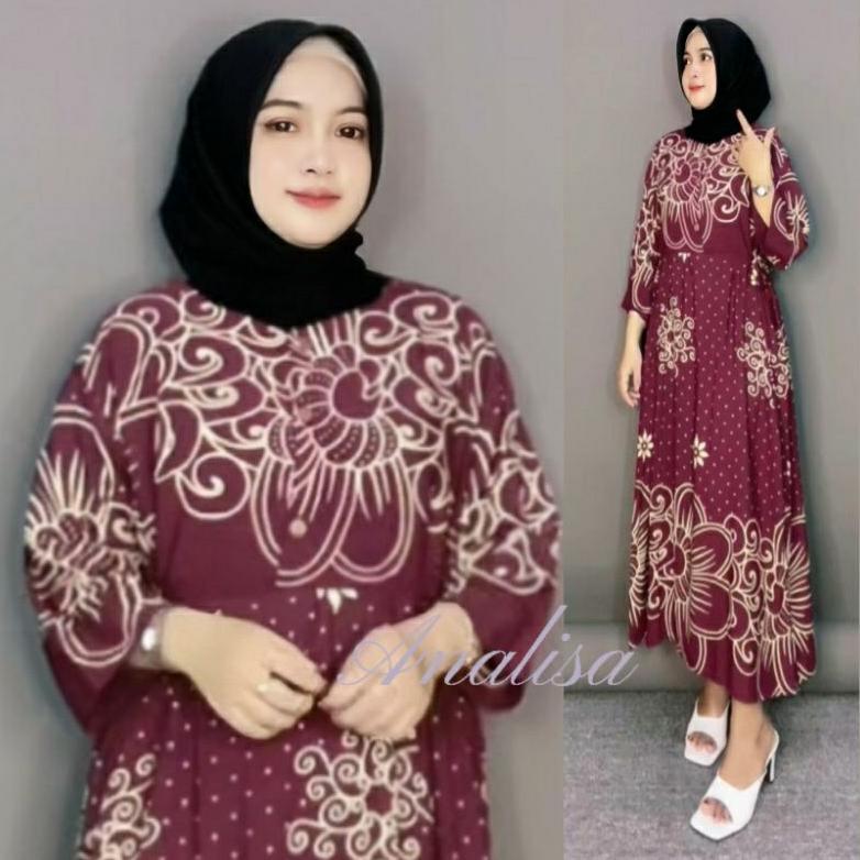 quis mart Dress Chibi Jumbo Rayon Batik Cabutan || Daster Lengan 7/8