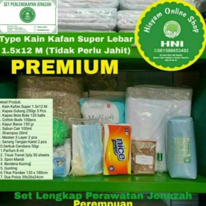 Set Lengkap Pengurusan Jenazah |Kain Kafan Premium | Perempuan