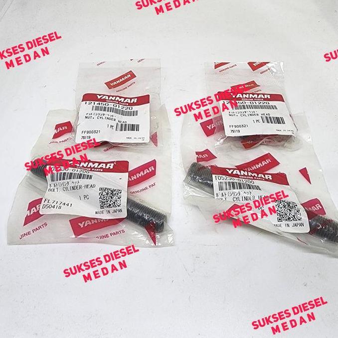 {{{{}}] TF85 TF 85 Stud + Mur Mesin Diesel Yanmar Original Harga 2 Pcs