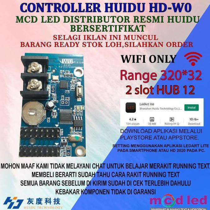 Kontroler Running Text Huidu Hd W00 Hd W02 Hd W03 Hd W04 Satu Warna