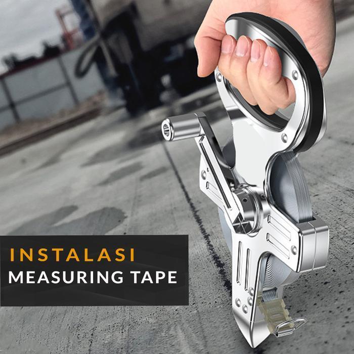 Meteran Tancap Roll 50 - 100 Meter Stainless Steel Original Dan Terpercaya