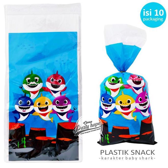 cusss order] plastik snack Baby Shark / plastik bingkisan snack ulang tahun / plastik karakter Baby 