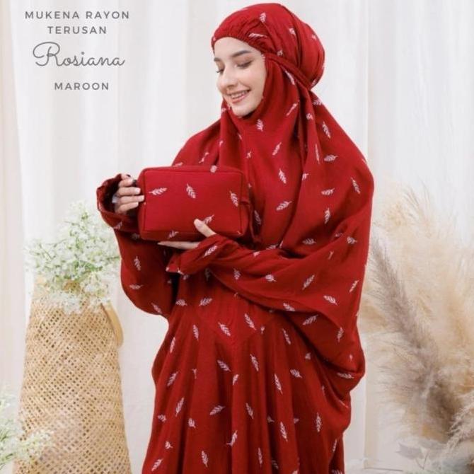 Mukena Rayon Bali Terusan Motif Cemara