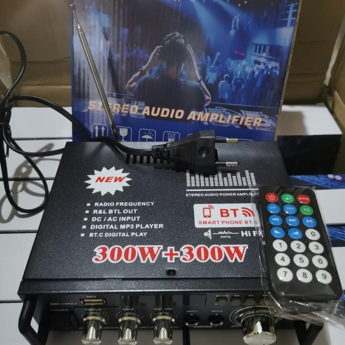 Amplifier Bt-298A Bluetooth Eq Audio Amplifier Karaoke Home Theater Fm Original Dan Terpercaya