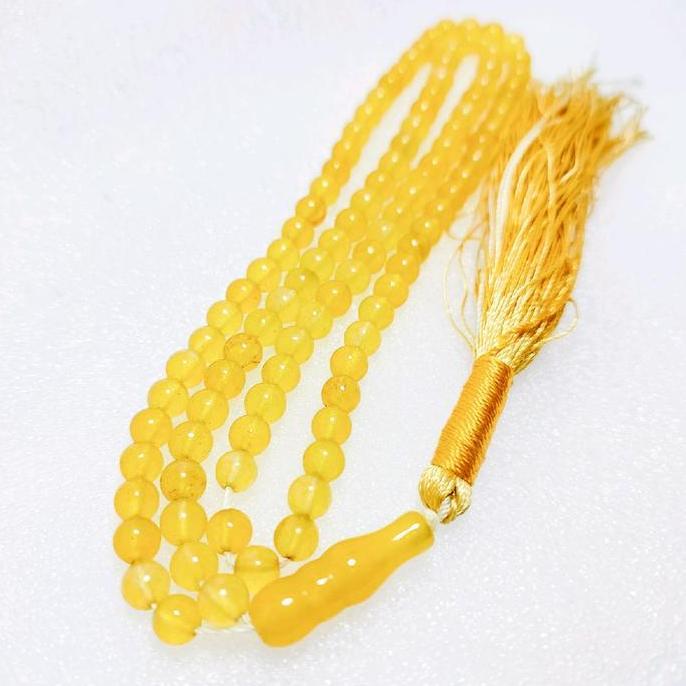 Tasbih Batu Akik Kuning Khurasan Asli dari Iran