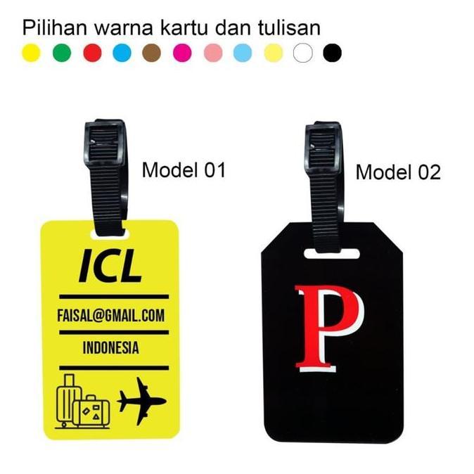 New- Luggage Tag Name Tag Tas Label Koper Nama ID Card Tas Custom acrylic