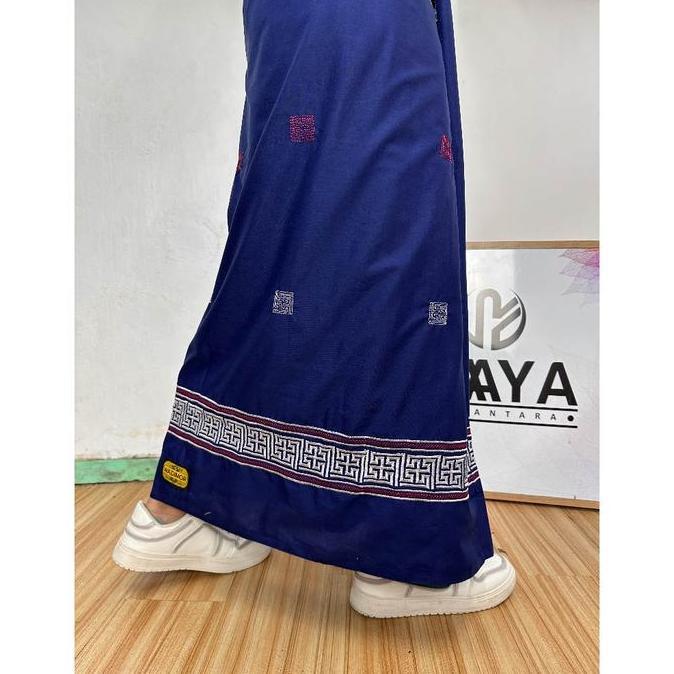 Wadimor-Sarung Bordir Motif Elegan mewah navy