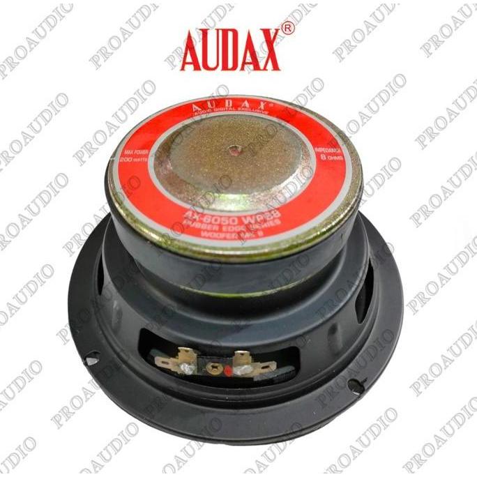 komponen speaker audax 6 inch AX-6050 WPB8 rubber edge seri wooferMKII