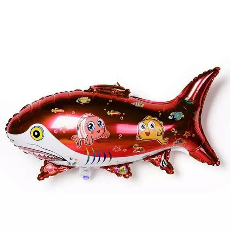 Balon Foil Ikan Hiu/Balon Ulang Tahun New