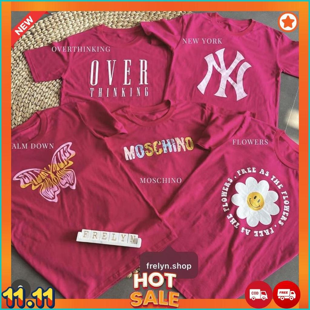 Fuschia Pink Fanta Collection L Baju Kaos Tshirt Tumblr Tee Oversize Jumbo Daisy Ny Cod